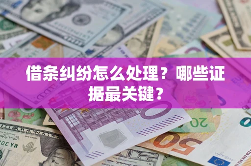北京借条纠纷怎么处理？哪些证据最关键？