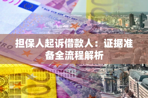 北京担保人起诉借款人：证据准备全流程解析