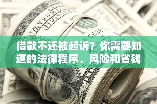 北京借款不还被起诉？你需要知道的法律程序、风险和省钱技巧
